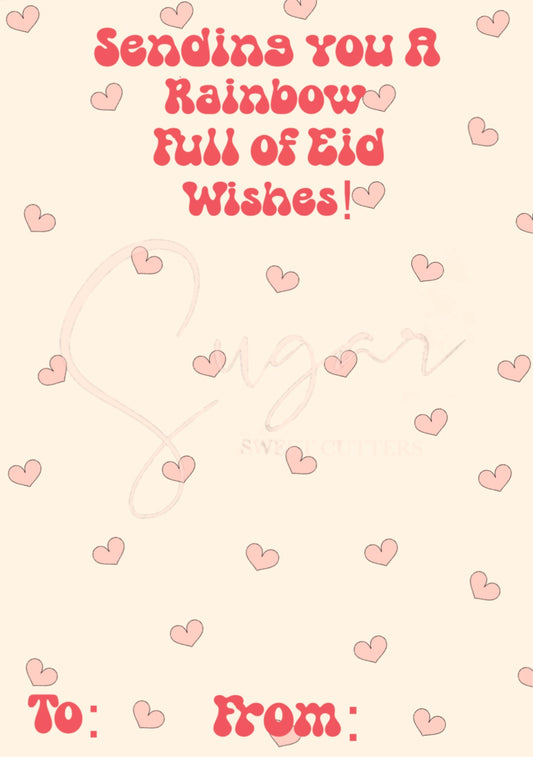 Rainbow Full Off Eid Wishes (Digital Cookie Card)