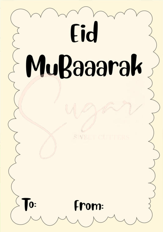 Eid Mubaaarak (Digital Cookie Card)