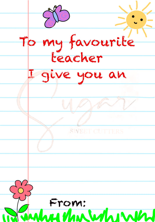 Favourite Teacher (Cookie Card)