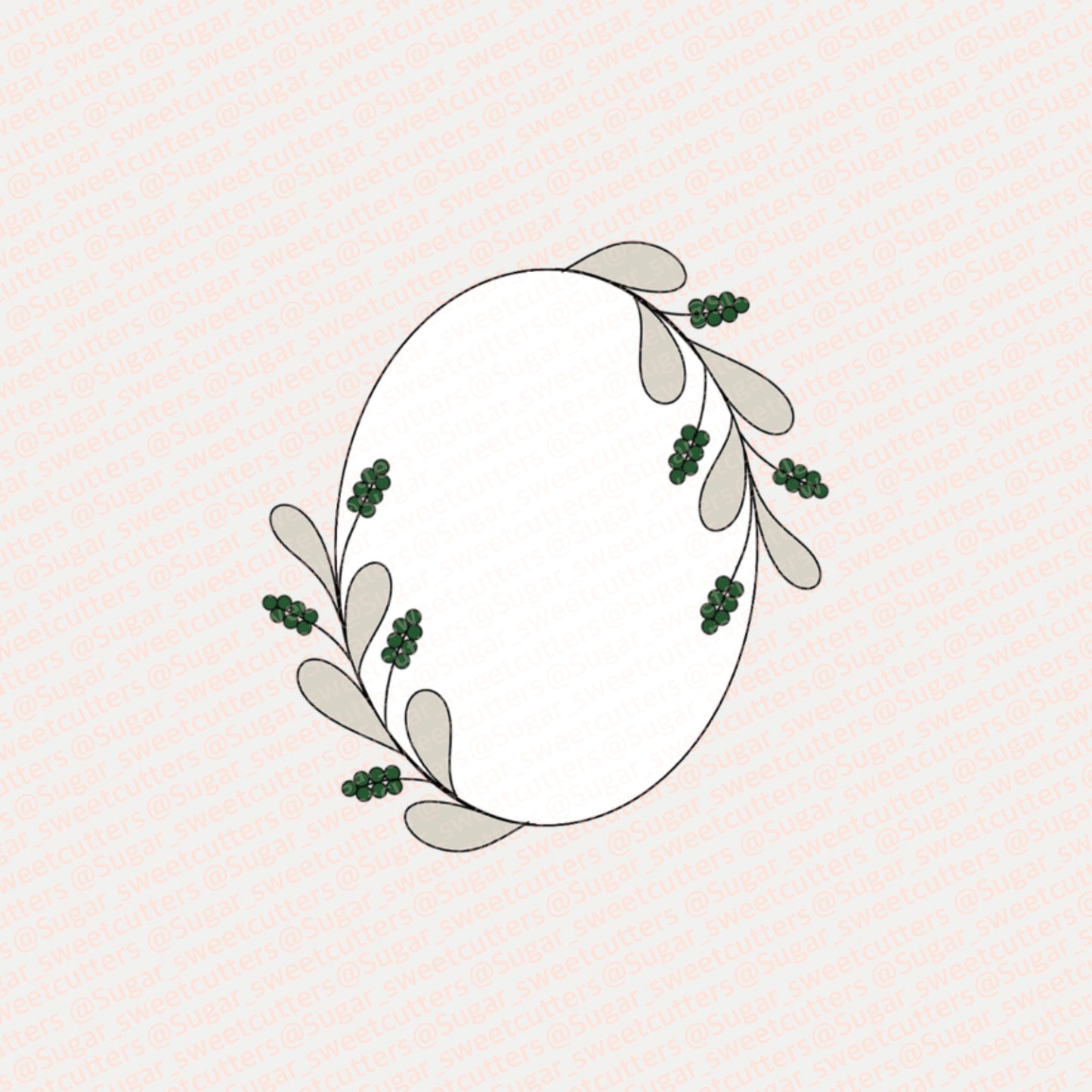 Floral oval