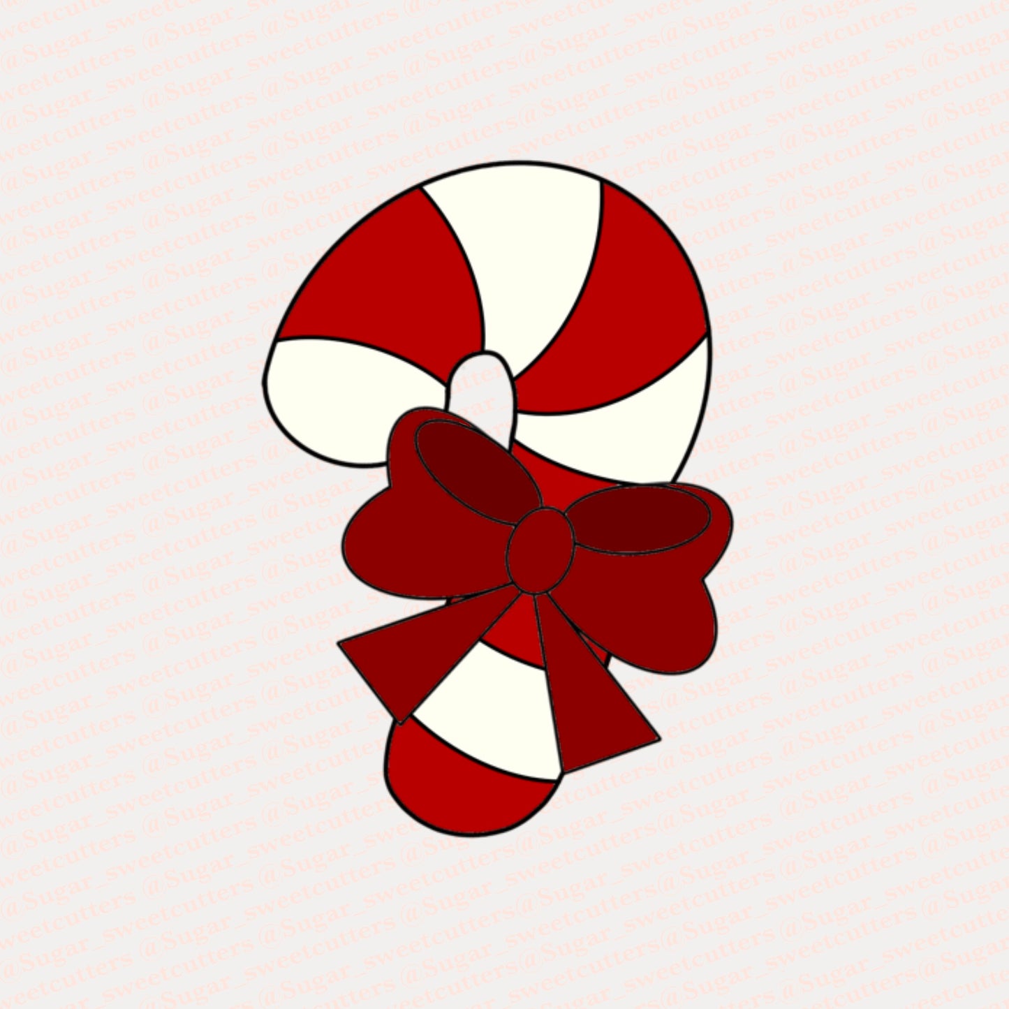 Candy cane bow