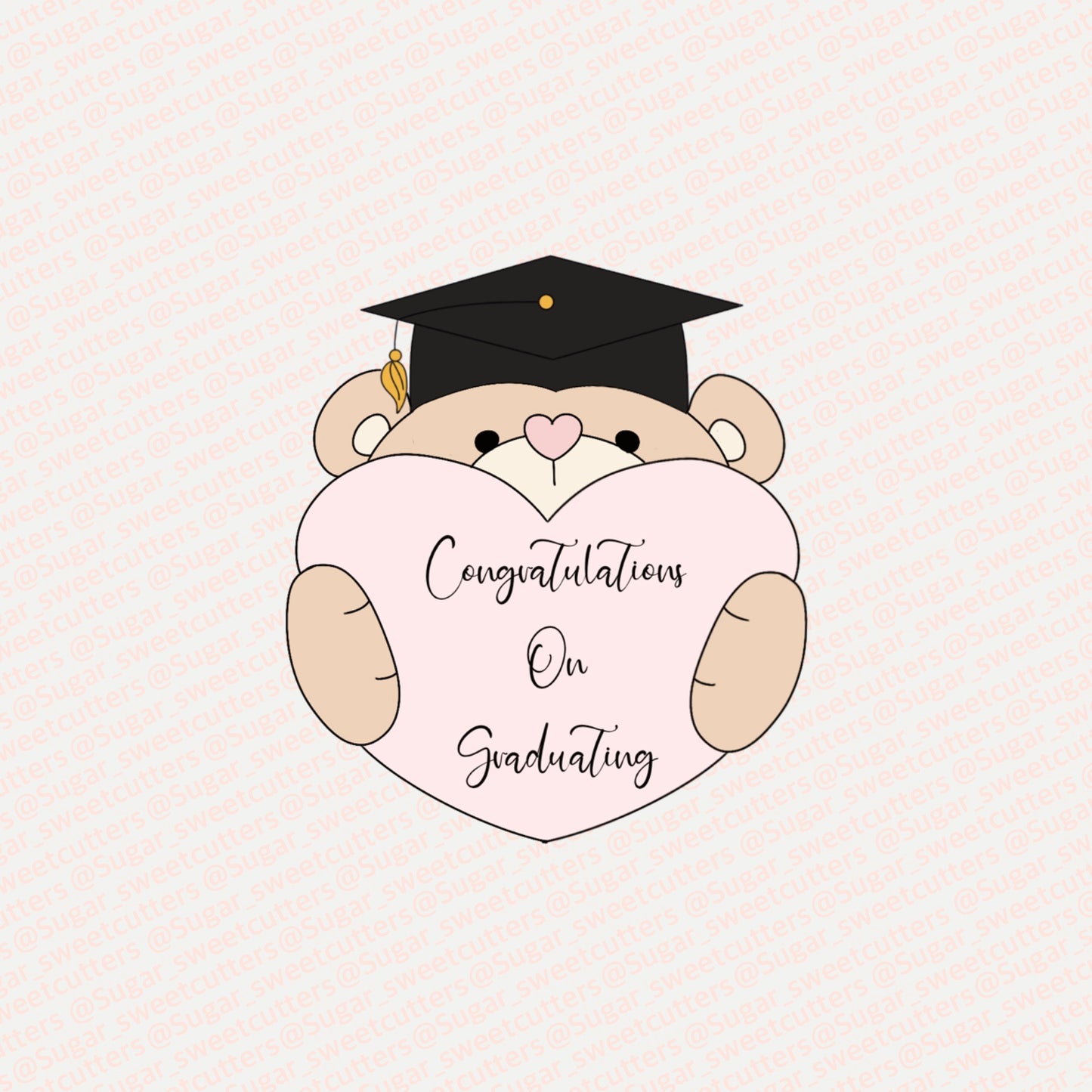 Graduation Bear love heart