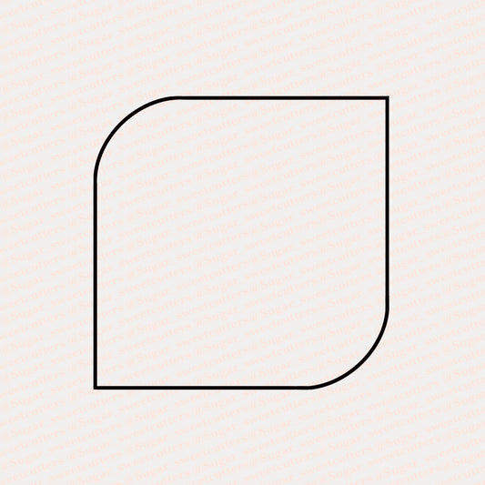 2 rounded edge square