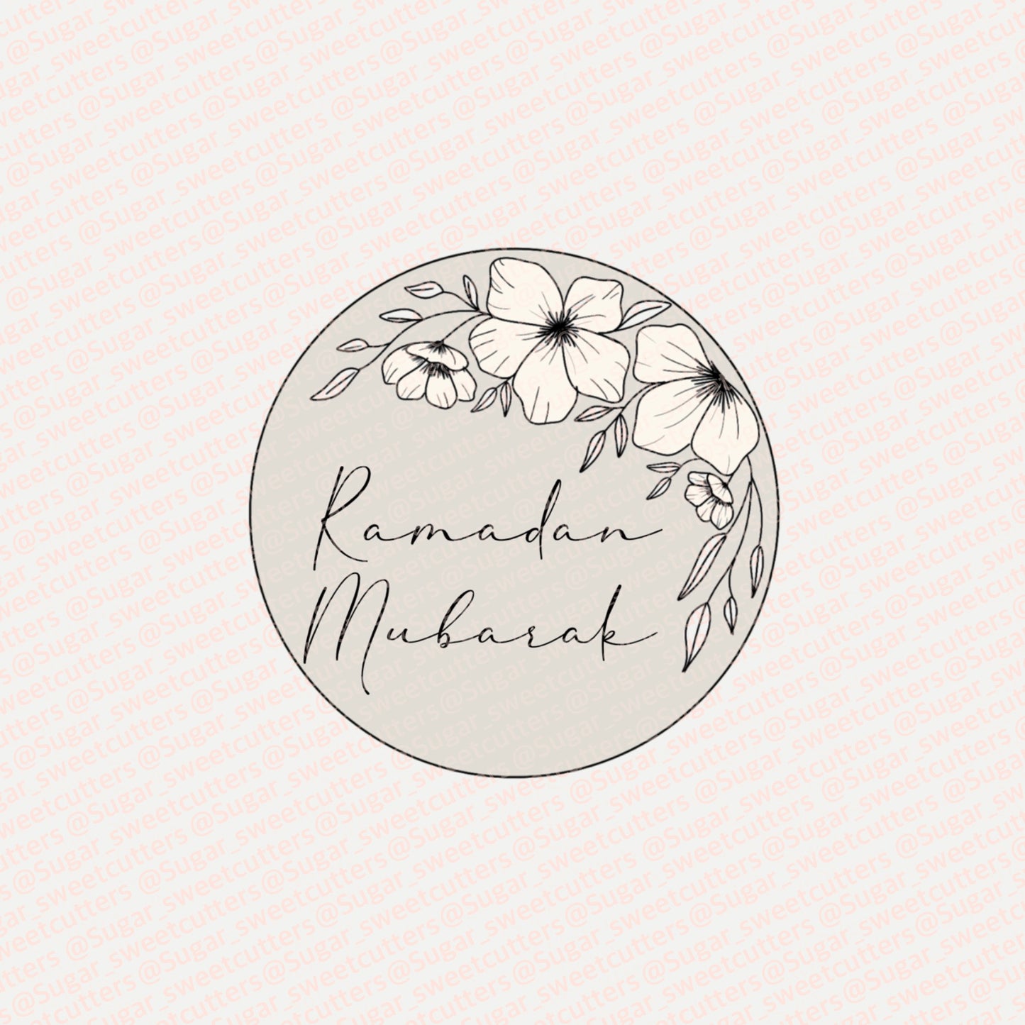 Floral Ramadan Mubarak Stamp